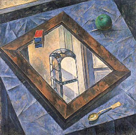 静物与棱镜 Still Life with Prism (1920)，库兹马·彼得罗夫