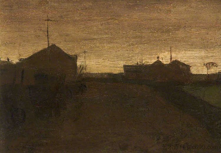 雅顿农场，斯文顿 Arden's Farm, Swinton (1909)，L·S·洛里