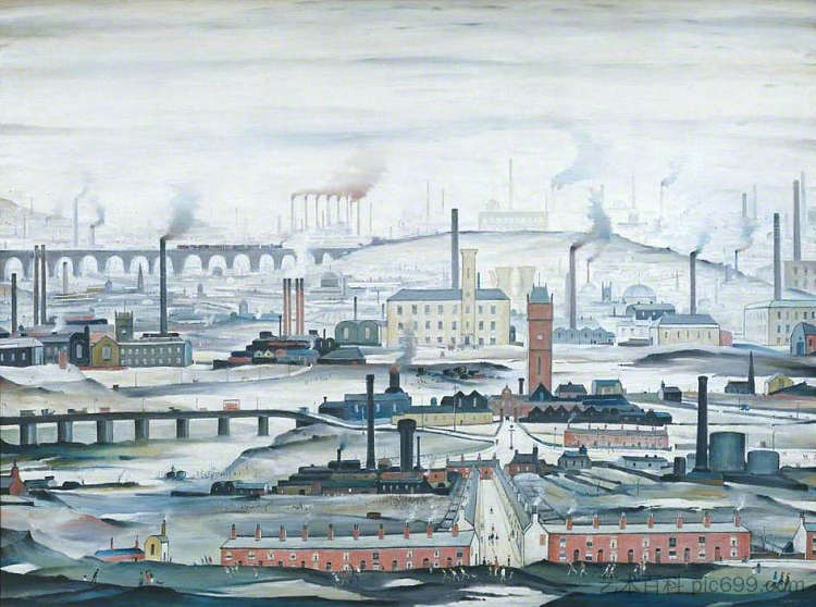 工业景观 Industrial Landscape (1955)，L·S·洛里