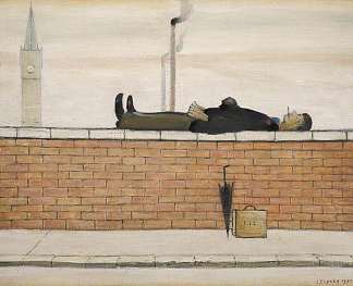 躺在墙上的男人 Man Lying on a Wall (1957)，L·S·洛里