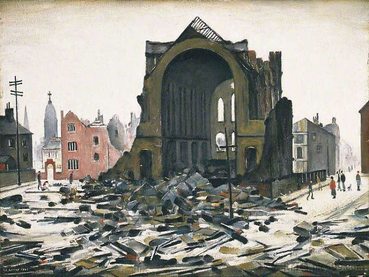 曼彻斯特圣奥古斯丁教堂 St Augustine's Church, Manchester (1945)，L·S·洛里