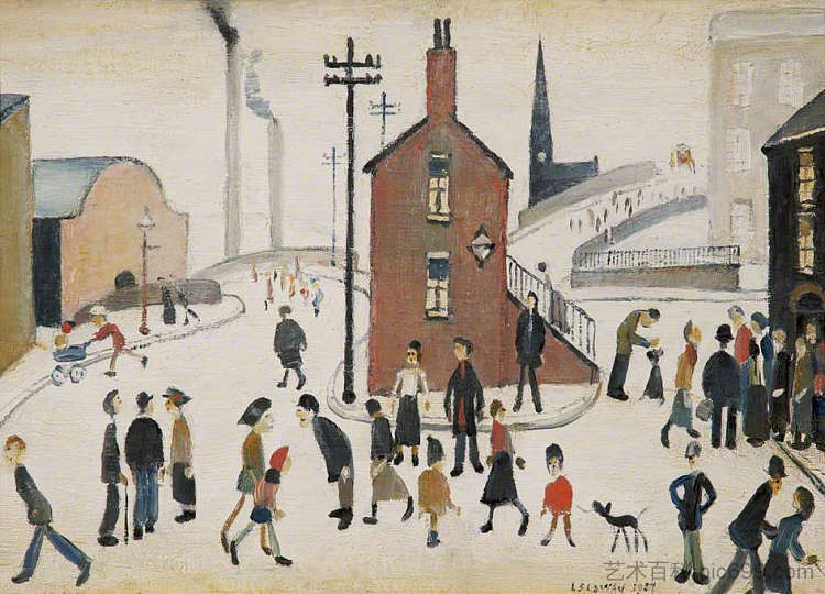 街景 Street Scene (1937)，L·S·洛里