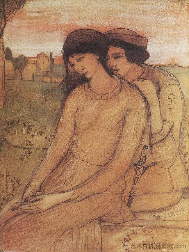 弗朗西斯卡·达·里米尼和保罗·马拉泰斯塔 Francesca da Rimini and Paolo Malatesta (1903),拉霍斯古拉西