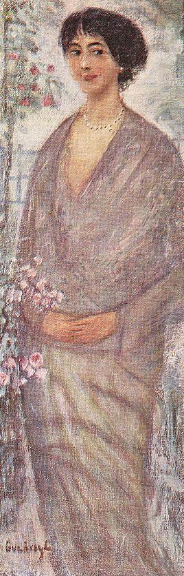 年轻女子与玫瑰树 Young Woman with Rose-tree (1912)，拉霍斯古拉西