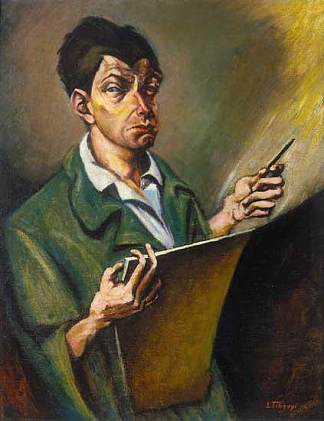 自画像 Self-portrait (1920)，拉霍斯提亚尼