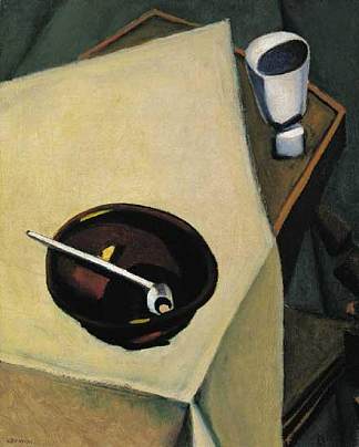 静物与管道 Still-life with Pipe (1923)，拉霍斯提亚尼