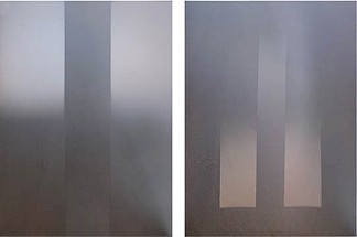 双联画 Diptych (1971)，拉里·贝尔