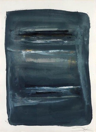 蓝色和黑色的抽象 Abstract with Blue and Black，拉里·佐克斯