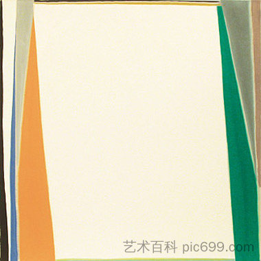 开白（中） Open White (Center) (1974)，拉里·佐克斯