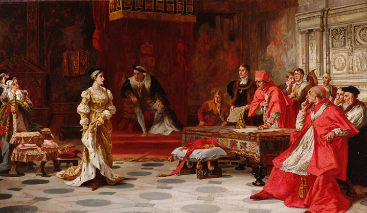 阿拉贡的凯瑟琳在亨利八世国王和他的议会面前谴责 Katherine of Aragon Denounced Before King Henry Viii and His Council，拉斯利特·约翰·波特