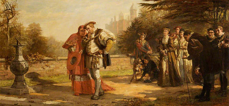 红衣主教沃尔西的解雇 The Dismissal of Cardinal Wolsey (1874)，拉斯利特·约翰·波特