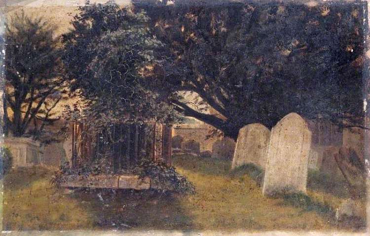 华兹华斯之墓 Wordsworth's Grave (c.1870)，拉斯利特·约翰·波特