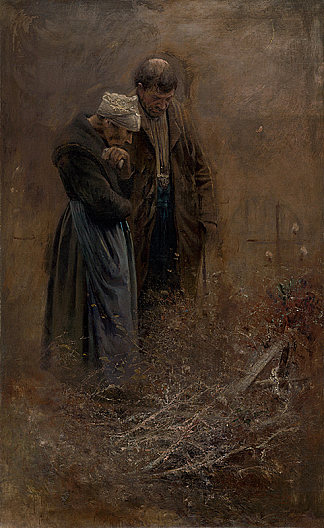 在坟墓之上 Over the Tomb (1878)，拉斯洛·梅德雅恩斯基