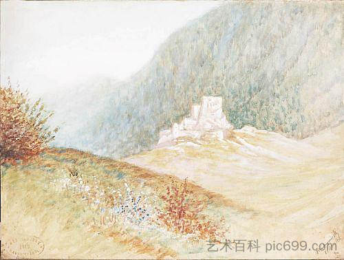 城堡废墟 Ruins of a Castle，拉斯洛·梅德雅恩斯基