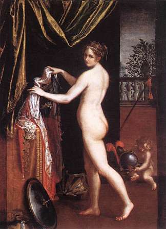 密涅瓦敷料 Minerva Dressing (1613)，拉维尼亚·丰塔纳