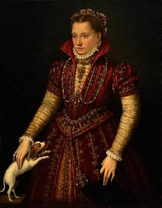 贵妇的肖像 Portrait of a Noblewoman (1580)，拉维尼亚·丰塔纳