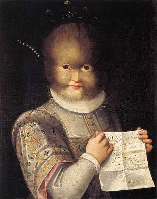 安东尼埃塔·冈萨雷斯的肖像 Portrait of Antonietta Gonzalez (1595)，拉维尼亚·丰塔纳