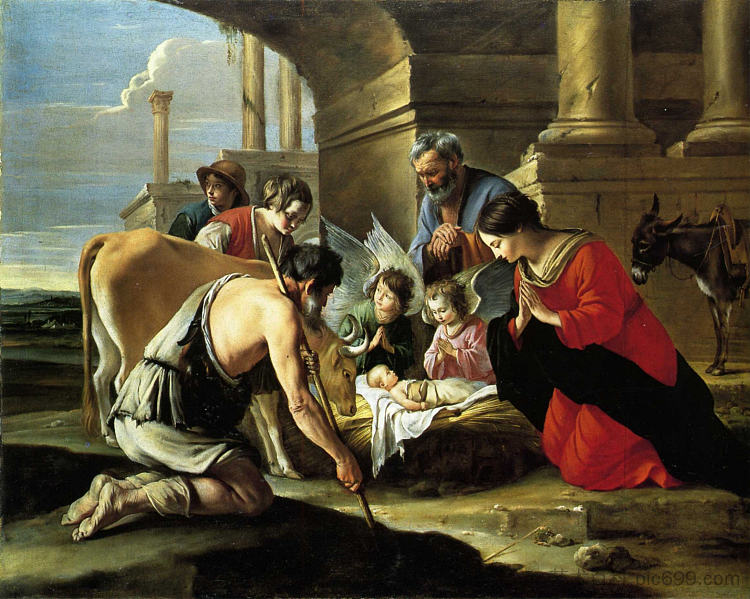 牧羊人的崇拜 Adoration of the Shepherds (c.1640; Paris,France  )，勒尼兄弟