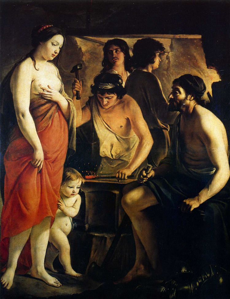 瓦肯锻造厂中的金星 Venus in Vulcan's Forge (1641; Paris,France  )，勒尼兄弟