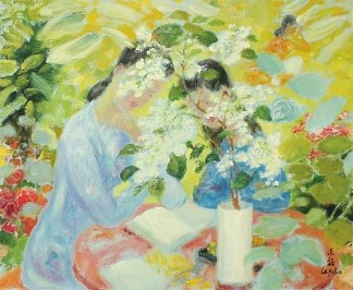 在花园里阅读 Reading in the Garden，黎谱