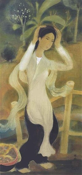 一个年轻女孩的巴斯肖像 The BathȘ Portrait of a Young Girl (1938)，黎谱