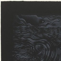 研究无题版画（黑底白字） Study for An Untitled Print (White on Black) (1982)，李·邦泰科