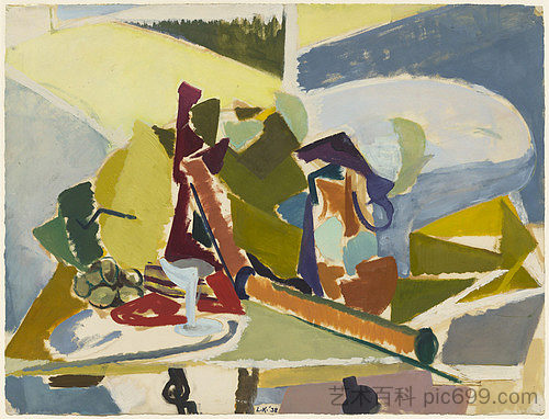 静物画 Still Life (1938)，李·克拉斯纳