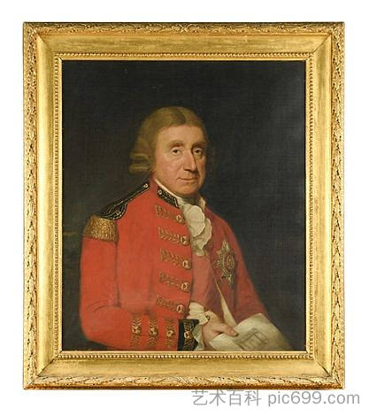 约翰·罗宾逊中将的肖像 Portrait of Lieutenant General John Robinson,勒缪尔·弗朗西斯·阿博特