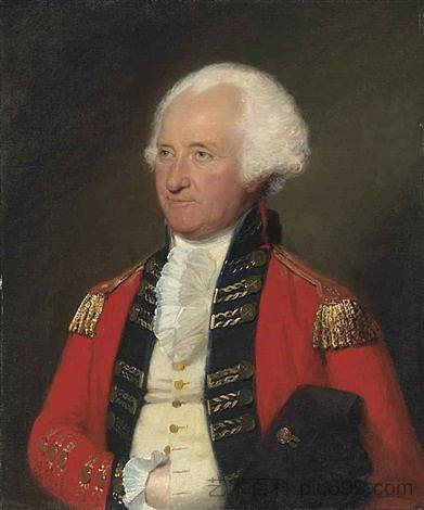 詹姆斯·帕蒂森将军（1723-1805）的肖像，半身，穿着军装 Portrait of General James Pattison (1723-1805), half-length, in military uniform，勒缪尔·弗朗西斯·阿博特