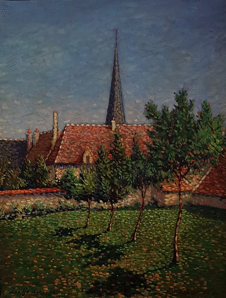 埃拉格尼的钟楼 Le clocher d'Eragny (1891)，利奥·高森