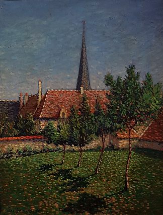 埃拉格尼的钟楼 Le clocher d’Eragny (1891)，利奥·高森