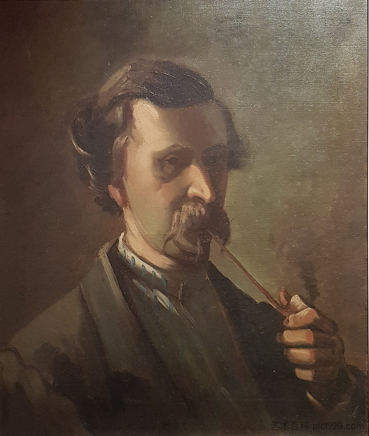 安东尼奥·科尔特斯的肖像 Portrait d'Antonio Cortès (1883)，利奥·高森