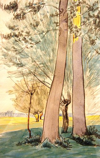 草原上的树木 Les arbres dans la prairie (1893)，利奥·高森