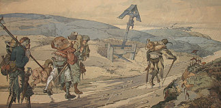 兰斯奎涅茨在路上 Lansquenets sur la route (1907)，莱奥·施纳格