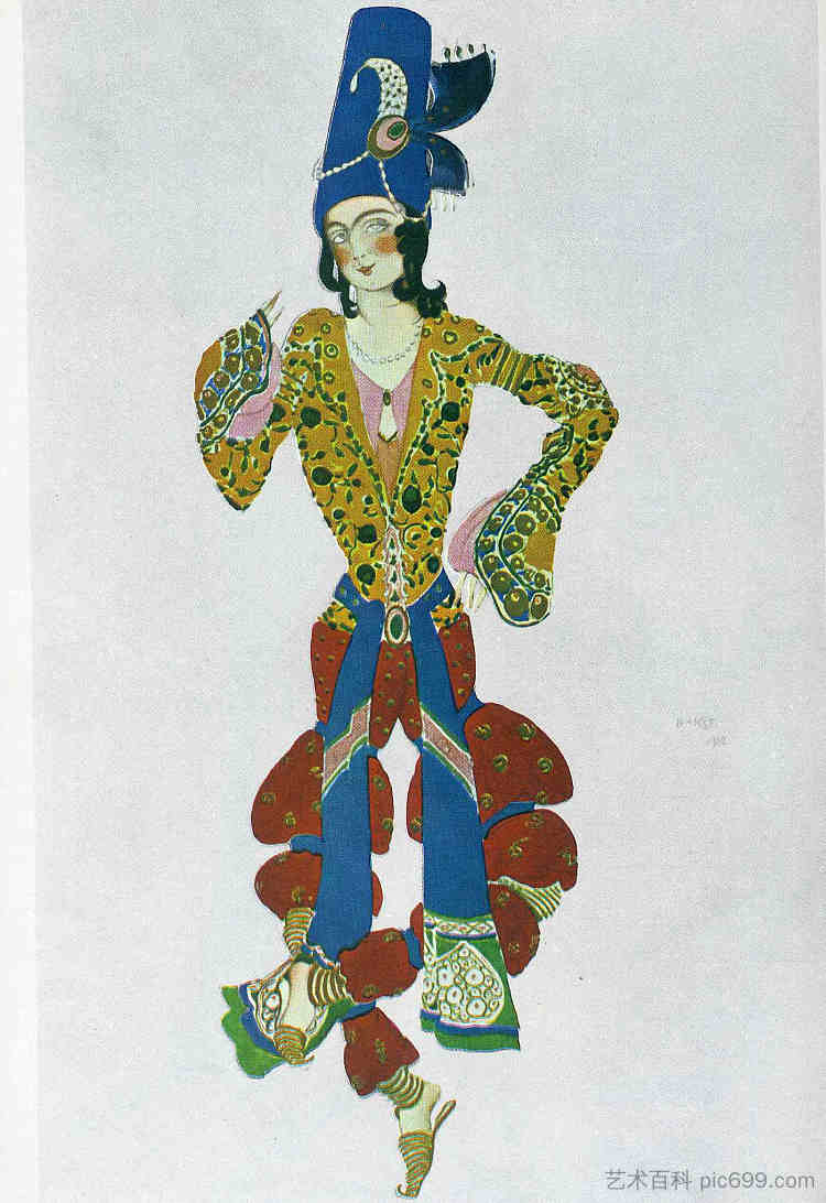 尼金斯基的服装 Costume for Nijinsky (1910)，莱昂·巴克斯特