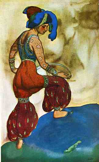 蓝色苏丹娜舍赫拉扎德 Scheherazade la sultane bleue (1910)，莱昂·巴克斯特