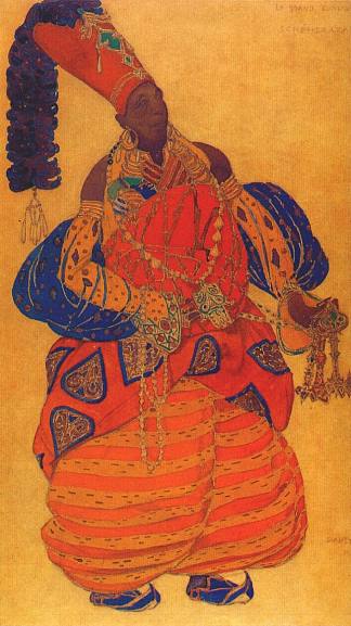 首席太监舍赫拉扎德 Scheherazade the chief eunuch (1910)，莱昂·巴克斯特