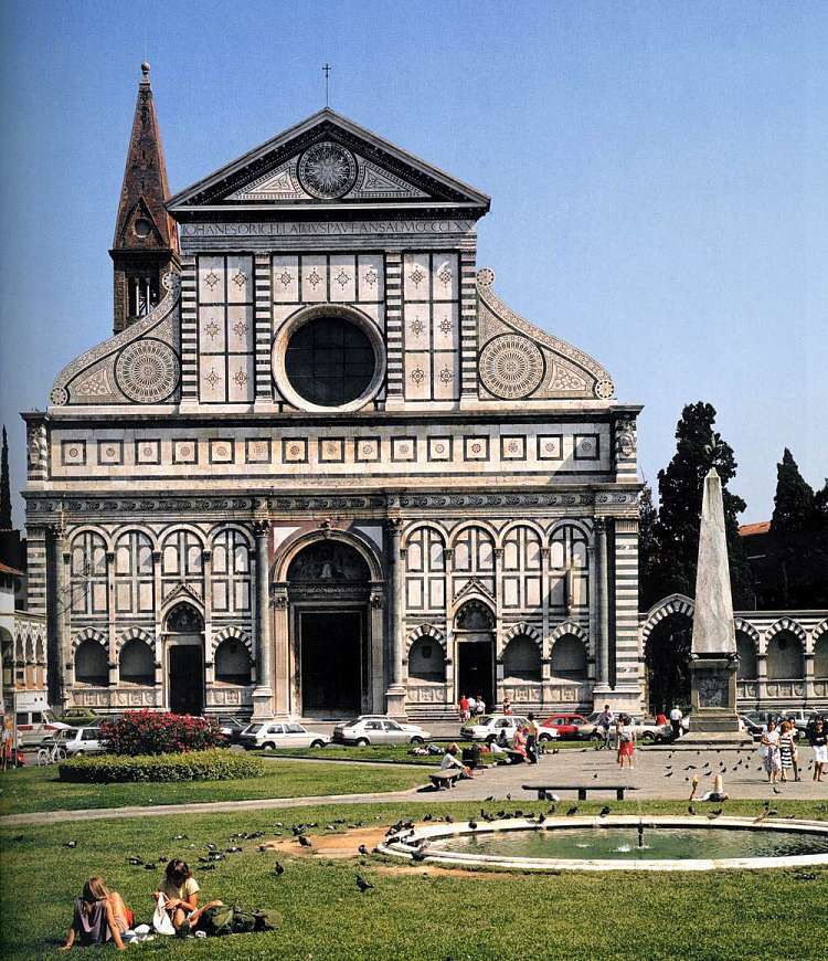 新圣母玛利亚教堂（佛罗伦萨） Santa Maria Novella (Florence) (1458 - 1470)，莱昂·巴蒂斯塔·阿尔贝蒂