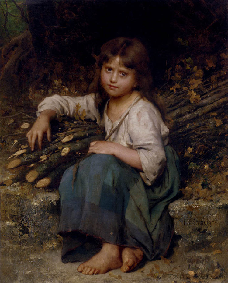 伐木工人的女儿 The lumberjack's daughter (1883)，莱昂·巴齐勒·佩罗