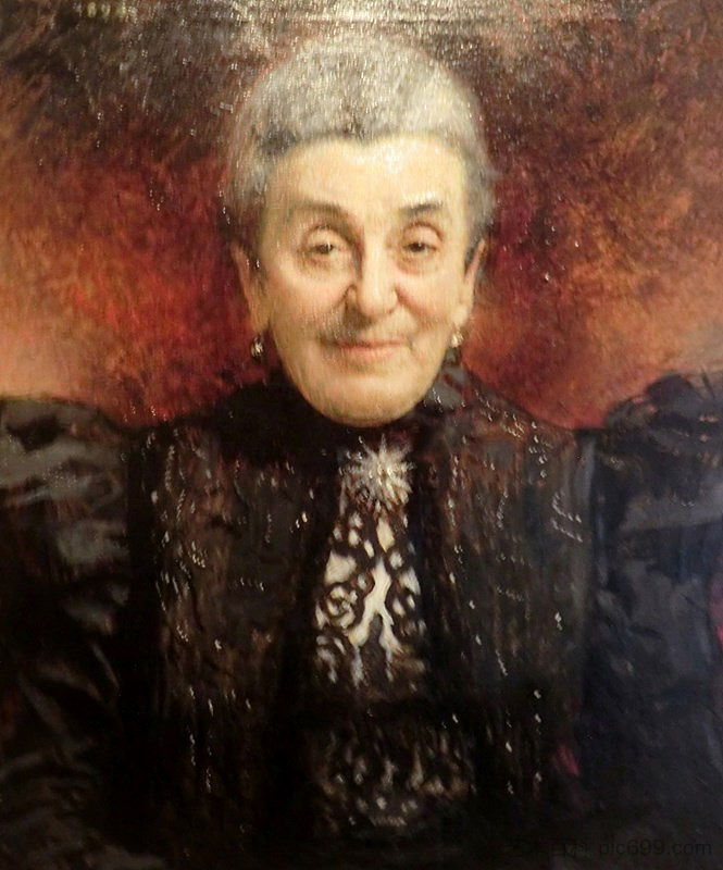 一位老太太的肖像 Portrait of an elderly lady (1898)，莱昂·博纳