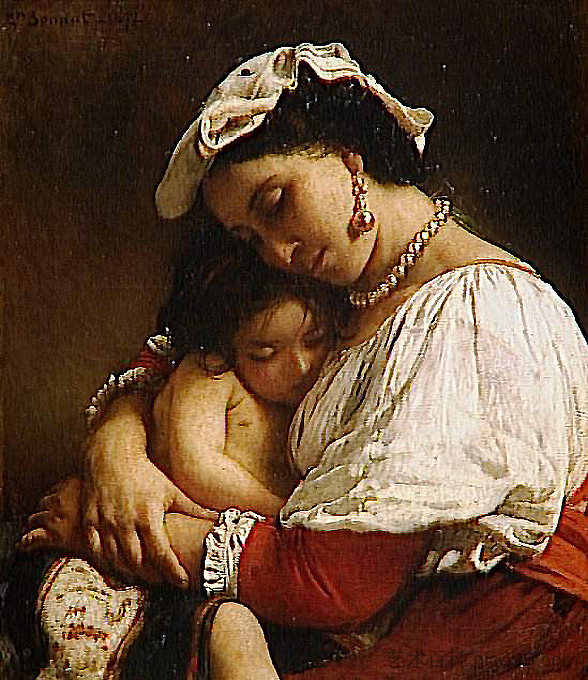 意大利母亲 Italian mother (1872)，莱昂·博纳