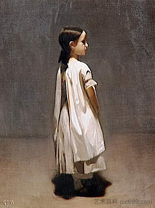 艺术家的妹妹 The artist's little sister (1850)，莱昂·博纳