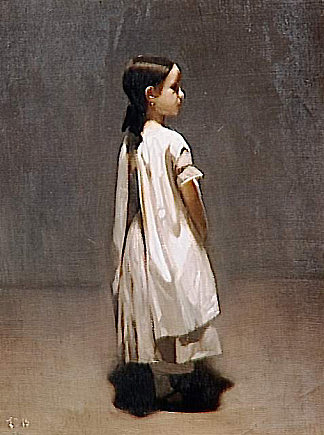 艺术家的妹妹 The artist’s little sister (1850)，莱昂·博纳