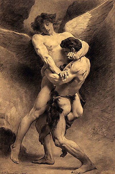 雅各布摔跤天使 Jacob Wrestling the Angel，莱昂·博纳