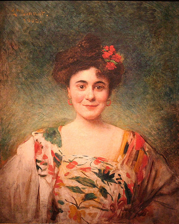 多特扎克夫人的肖像 Portrait de madame Dotézac (1902)，莱昂·博纳