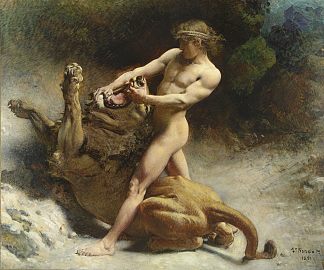 参孙的青春 Samson’s youth (1891)，莱昂·博纳