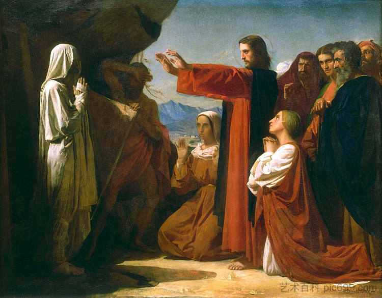 拉撒路的复活 The Resurrection of Lazarus (1857)，莱昂·博纳