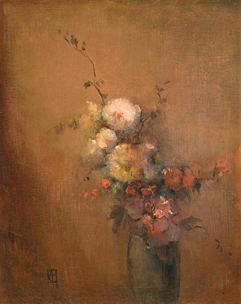 静物与鲜花 Still Life With Flowers，莱昂达博