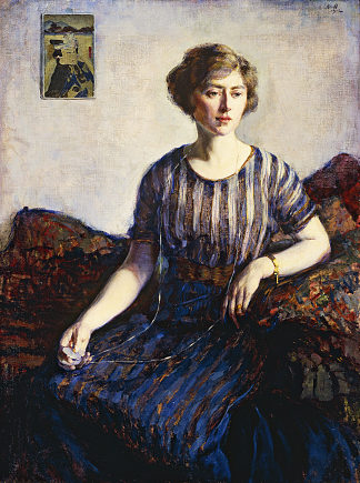 苔丝·克罗尔·佩加门特，艺术家的妹妹 Tess Kroll Pergament, the Artist’s Sister (1912)，莱昂·克罗尔