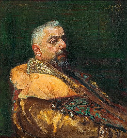 埃拉兹姆·巴伦茨的肖像 Portrait of Erazm Barącz (1909)，莱昂·维乔科夫斯基